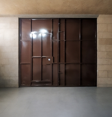 Коричневые ворота без утепления